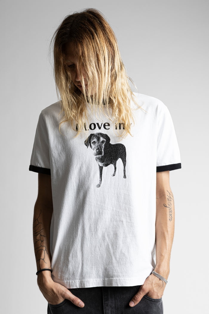 T-Shirt Ringer I Love My Dog