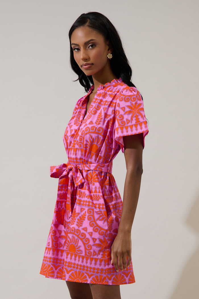 Tarie Tropical Ema Shift Mini Dress