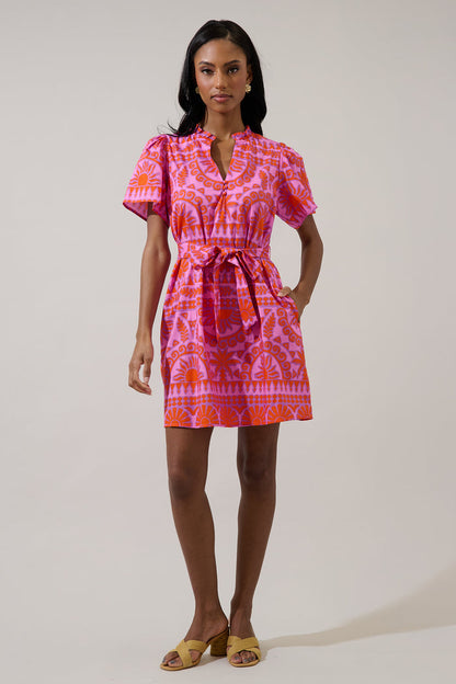 Tarie Tropical Ema Shift Mini Dress