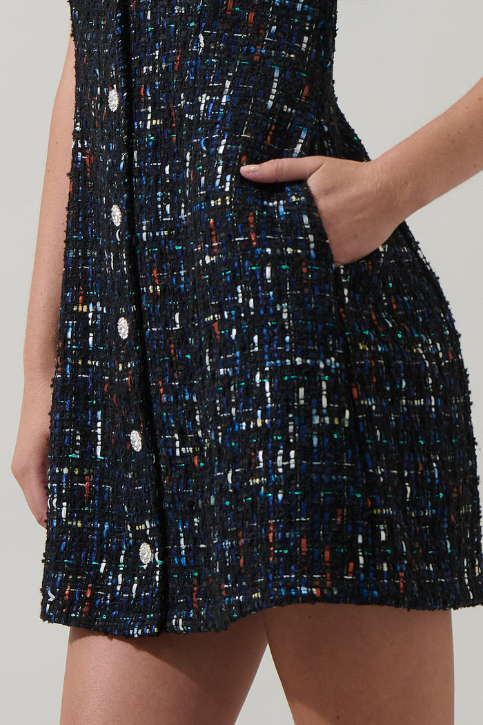 Tarran Tweed Button Down Mini Dress