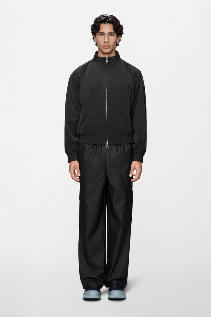 RAINS Tech Woven Bomber Jacket Black Jacket