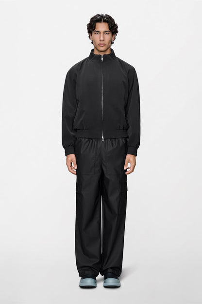 RAINS Tech Woven Bomber Jacket Black Jacket