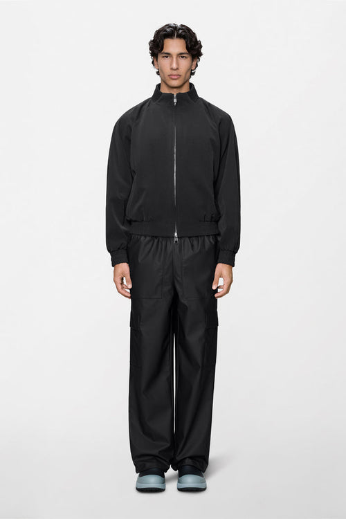 RAINS Tech Woven Bomber Jacket Black Jacket