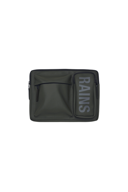 RAINS Texel Laptop Case 15″/16″ Green 2.60L H28 x D3 x W39 cm Laptop Case
