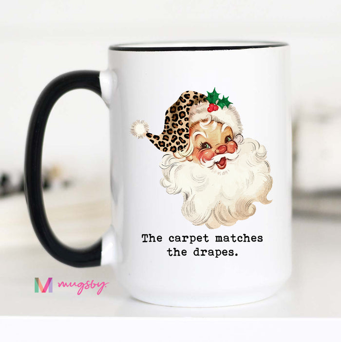 The Carpet Matches the Drapes Christmas Mug