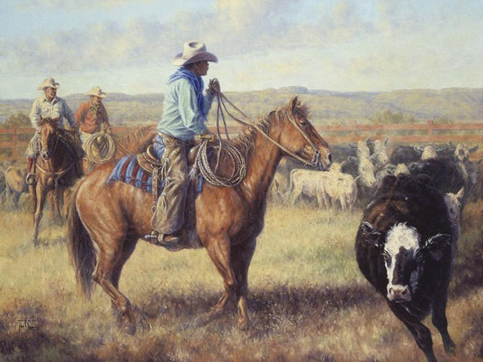 The Cow Horse Western Cowboy Artwork by Jack Terry Artist