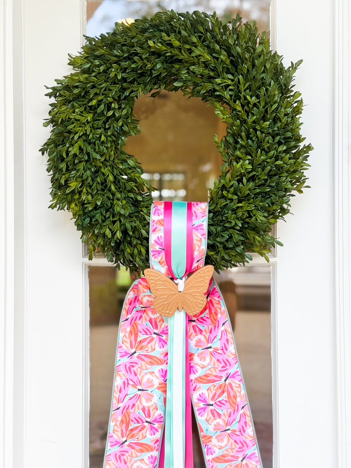The Pink Papillon Tea Leaf Wreath