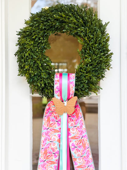 The Pink Papillon Tea Leaf Wreath