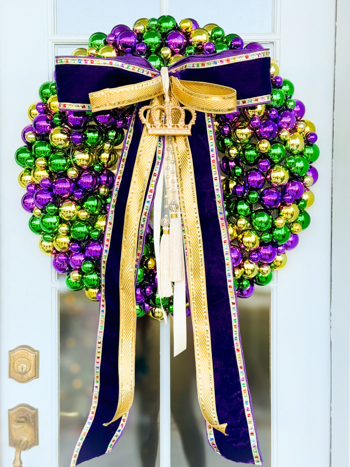The Queen Of The Krewe Wreath And Bow