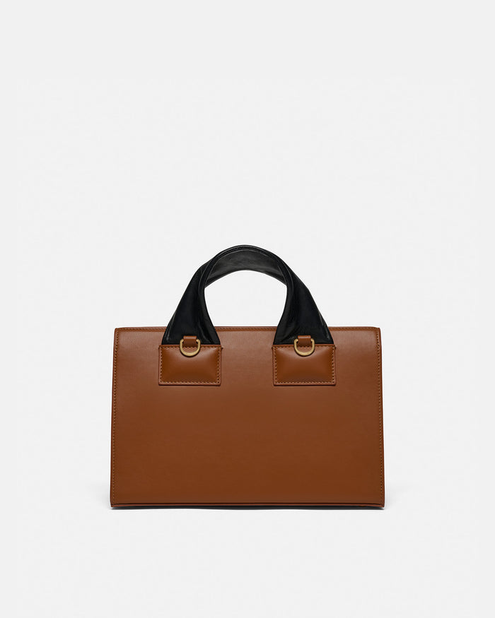 The SANDI Lock - Top handle bag - Tan