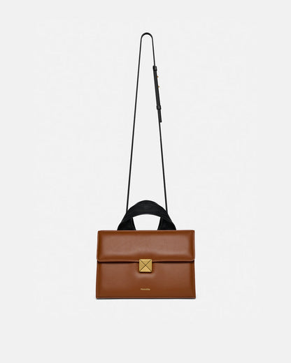The SANDI Lock - Top handle bag - Tan