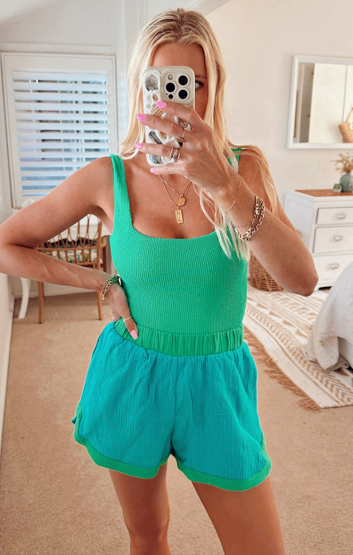 The Scrunch One Piece ~ Sea Green Scrunch