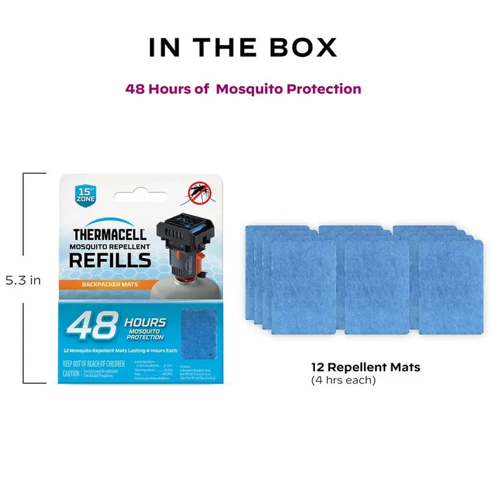 Thermacell Backpacker Mat Refiils packaging and contents