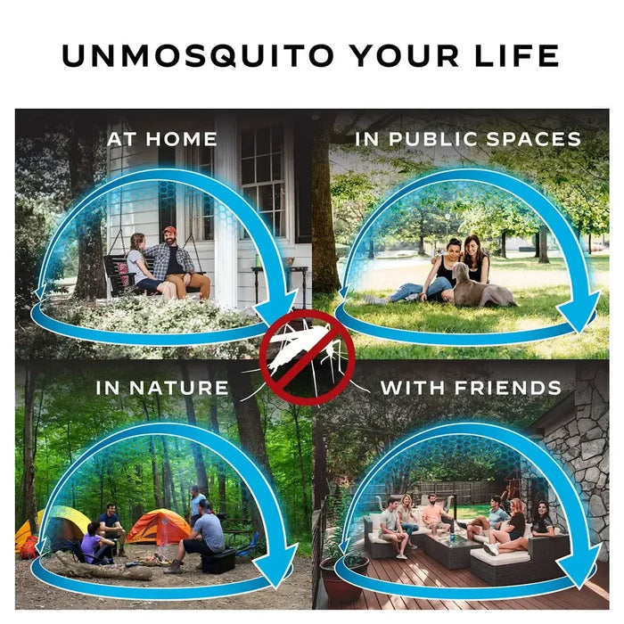 Thermacell MR300 portable mosquito repeller outdoor shield infographic