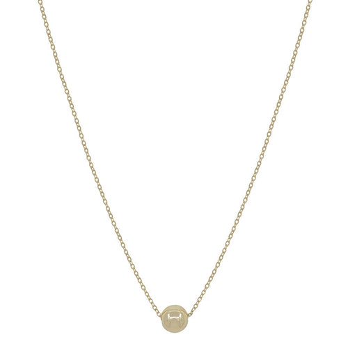 THIN CHAIN W/ 8mm BEAD, GOLD