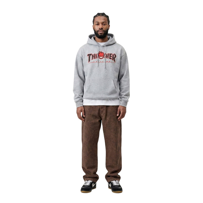 Thrasher X Spitfire Big Head Outline Hoodie Ash Grey
