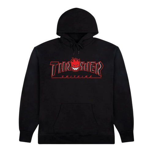 Thrasher X Spitfire Big Head Outline Hoodie Black