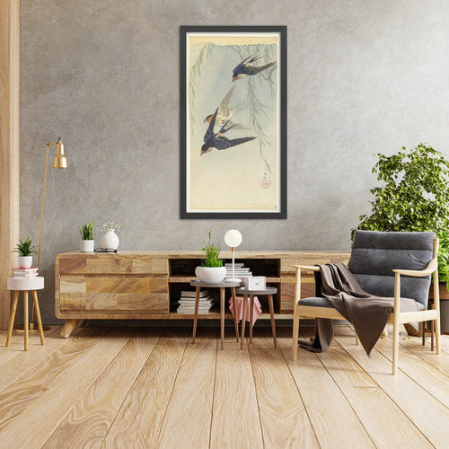 A framed image of