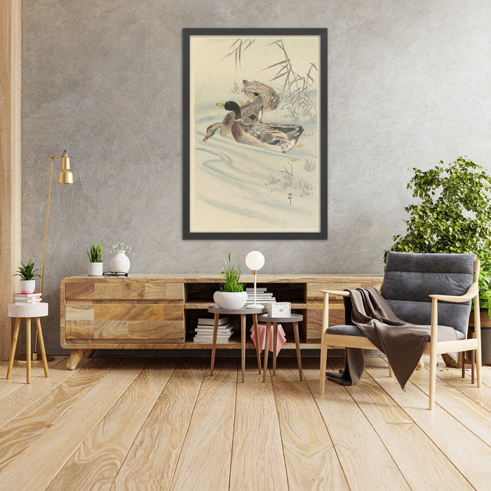 A framed image of