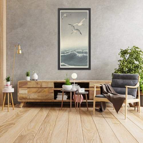 A framed image of