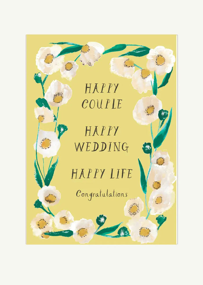 Three Happys Wedding Card