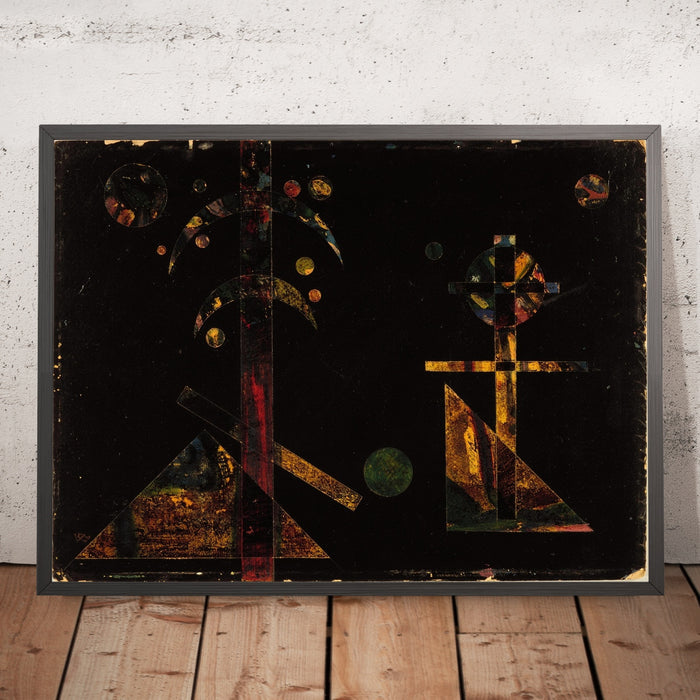 A framed image of
