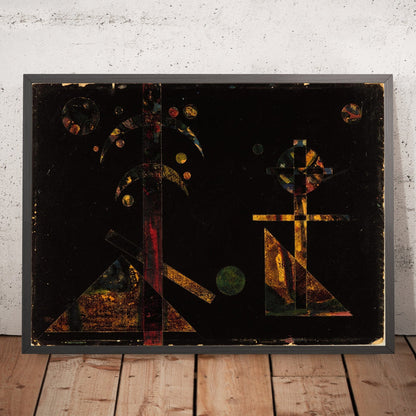 A framed image of