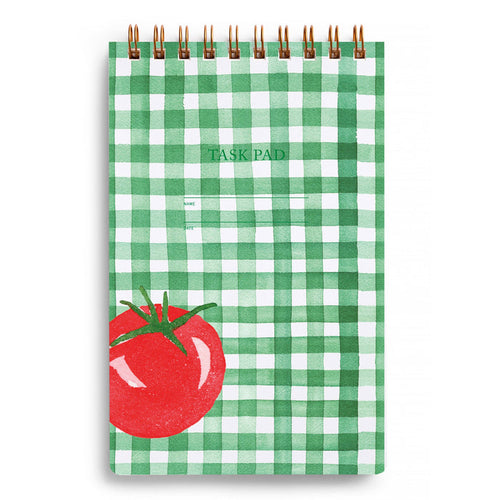 Tomato Green Gingham Task Pad