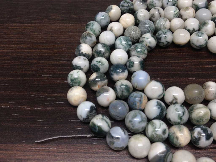 Tree Agate Gemstone Mala, 108 Prayer Bead Mala.
