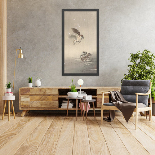 A framed image of