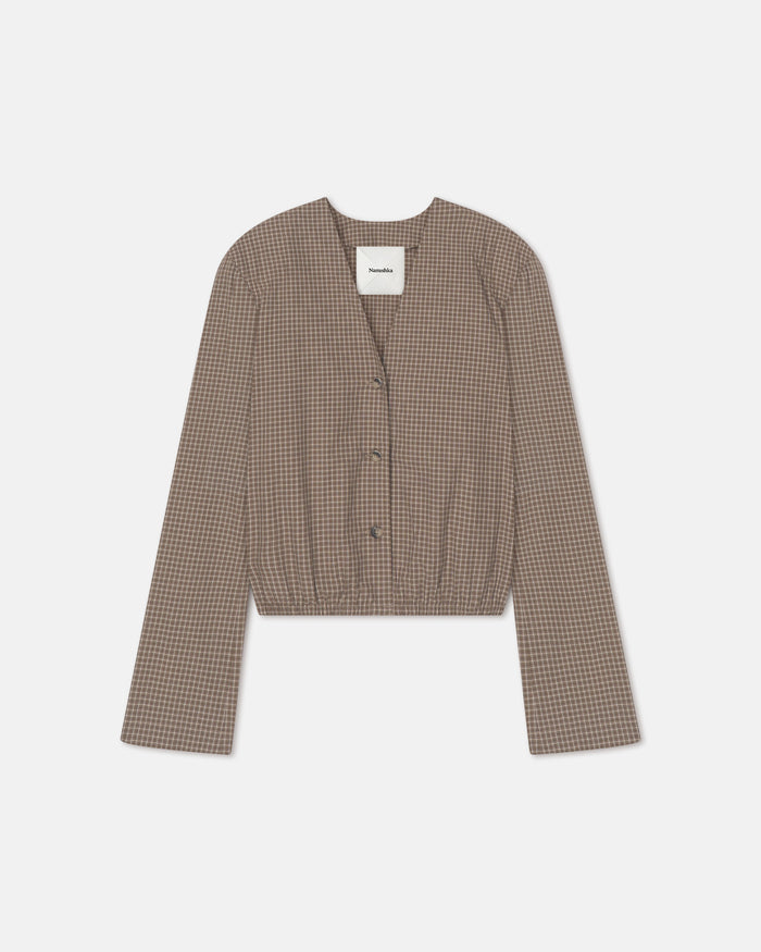 Tristin - Shirt - Brown/Creme