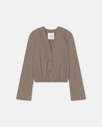 Tristin - Shirt - Brown/Creme