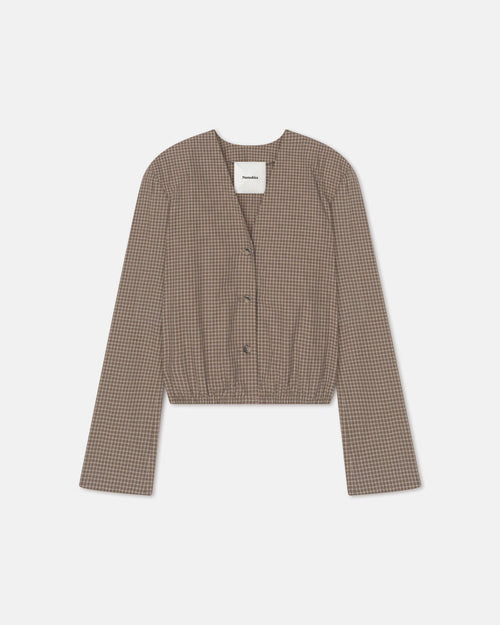 Tristin - Shirt - Brown/Creme