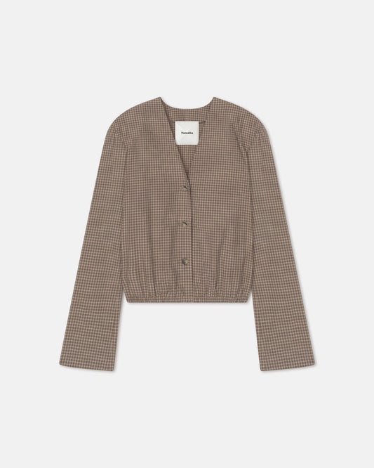 Tristin - Shirt - Brown/Creme