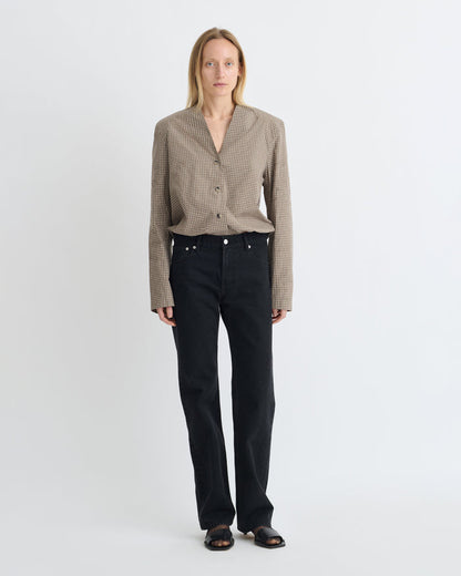 Tristin - Shirt - Brown/Creme