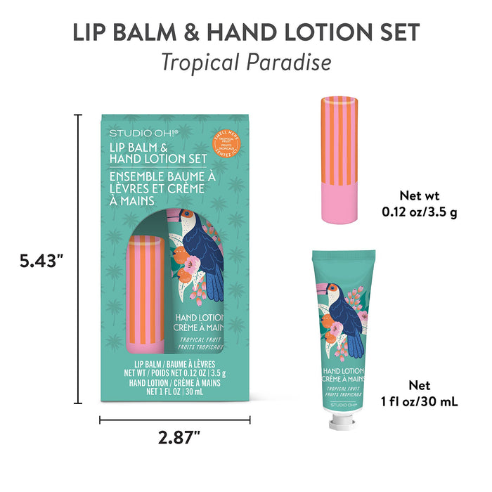 Tropical Paradise Lip Balm & Hand Lotion Set