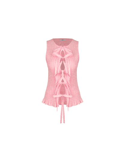 TRULLI TIE TOP PINK STRIPE