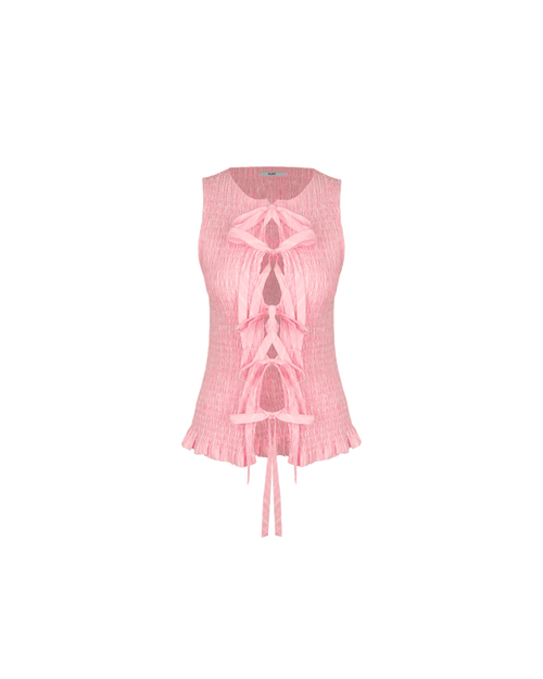 TRULLI TIE TOP PINK STRIPE