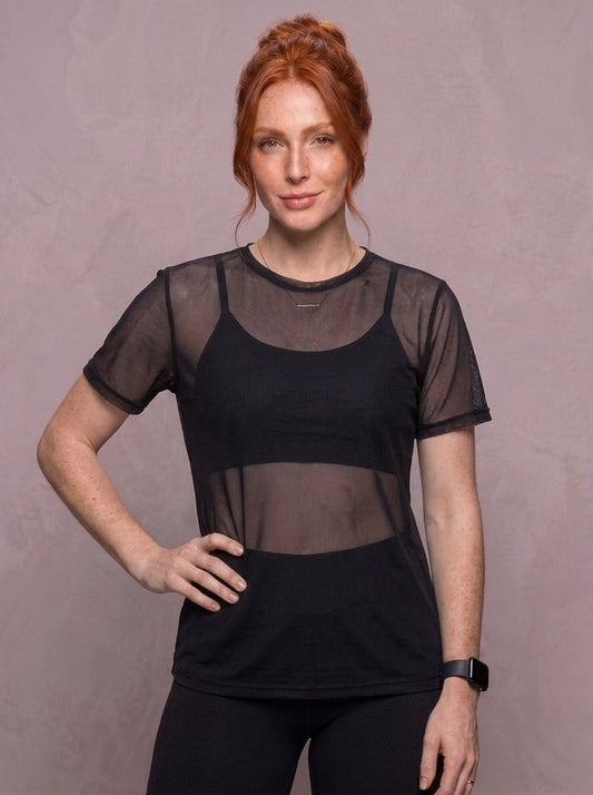Tulle Mesh Top - Feather