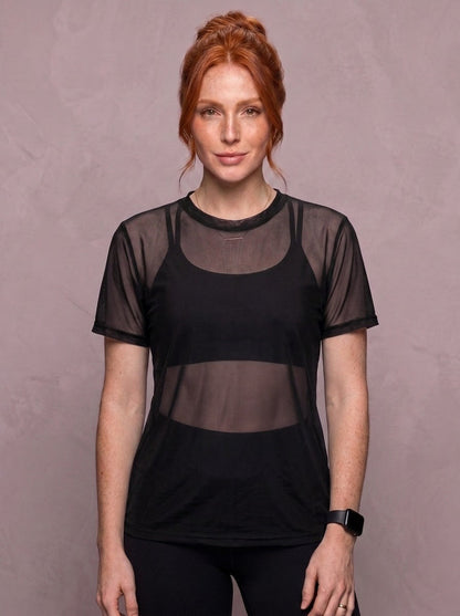 Tulle Mesh Top - Feather