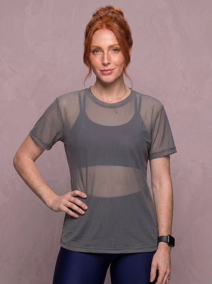 Tulle Mesh Top - Feather