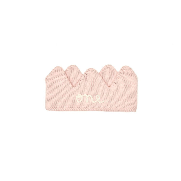 Tun Tun One Year Knit Crown in Light Pink