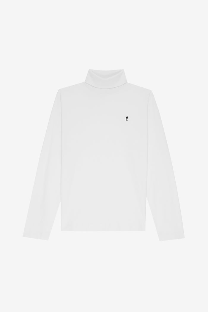 ETUDES STUDIO TURTLE NECK TEE SHIRT É WHITE 1