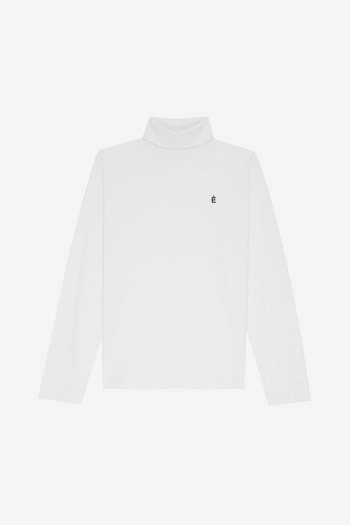ETUDES STUDIO TURTLE NECK TEE SHIRT É WHITE 1