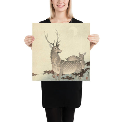 Two Deer by Ohara Koson, 1900
