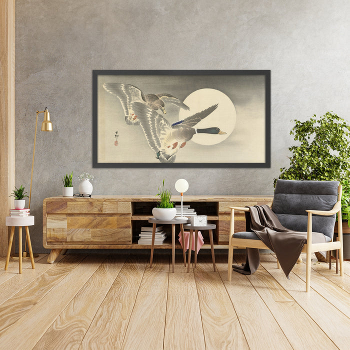 A framed image of