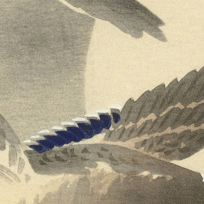 Two ducks at full moon by Ohara Koson, 1900