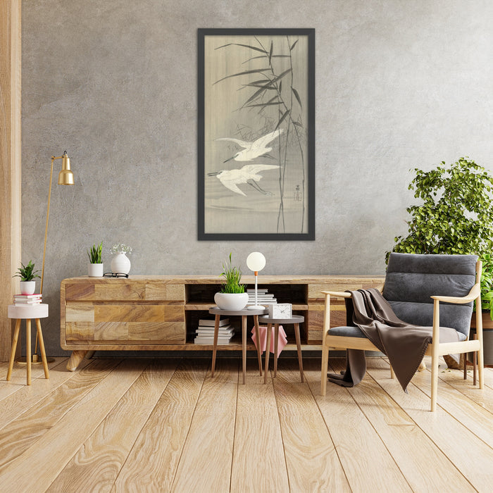 A framed image of