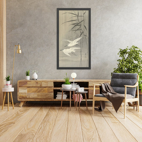 A framed image of