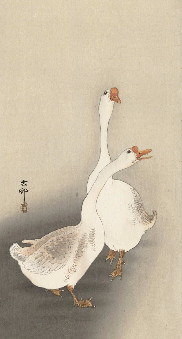 Two Geese II by Ohara Koson, 1900